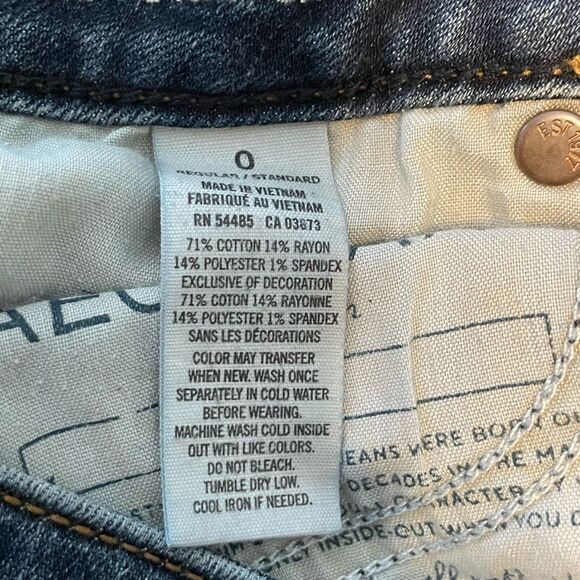 American Eagle Skinny Super Stretch Jeans Blue Medium Wash Denim Low Rise 0 - Picture 7 of 8